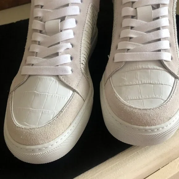 NIB Zadig & Voltaire High Flash Keith Leather Suede Sneaker Snake look Size 7 - Picture 11 of 13